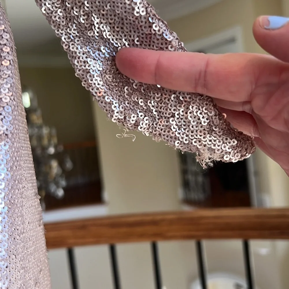 Gorgeous rose silver sequin dress size L, by C/MEO Collective - Picture 9 of 11